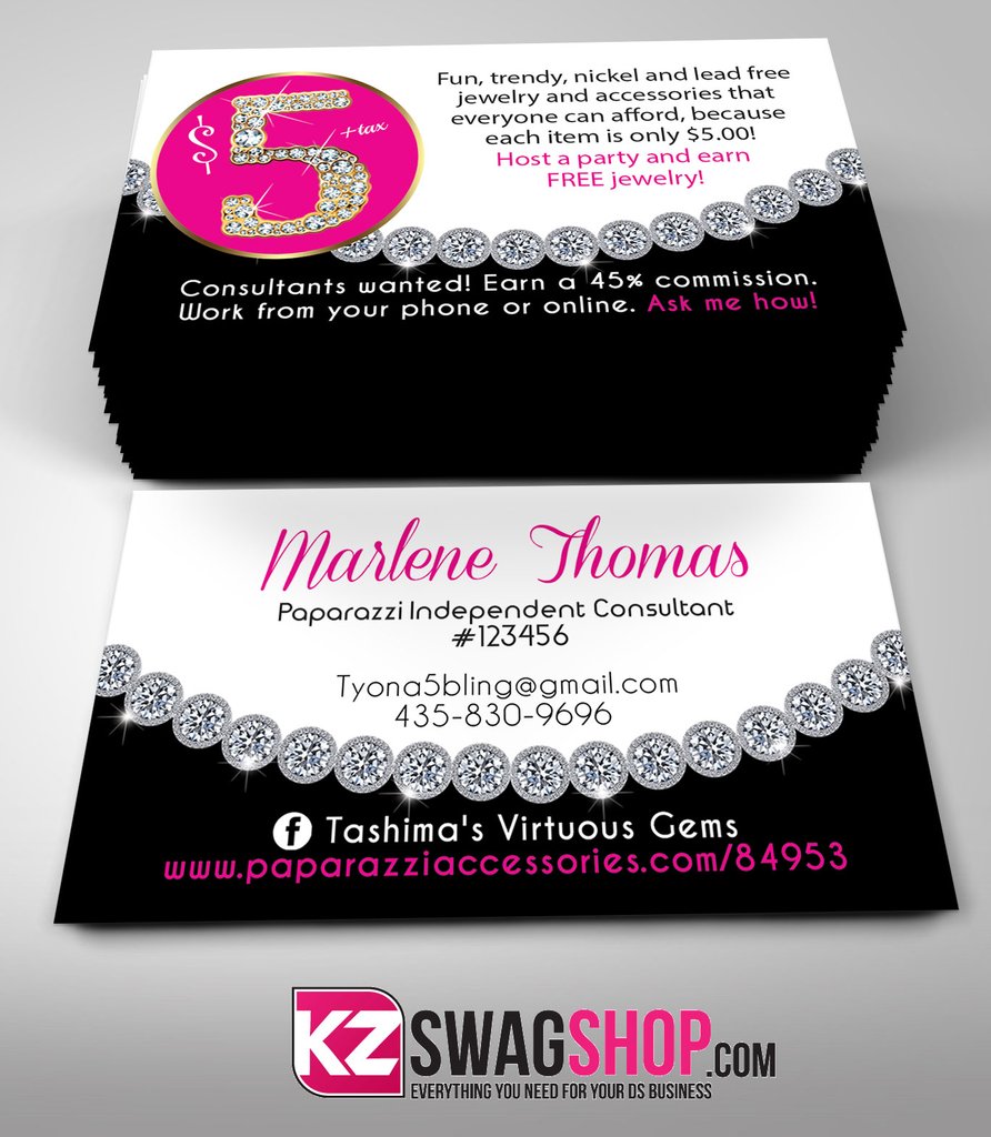 paparazzi accessories business cards